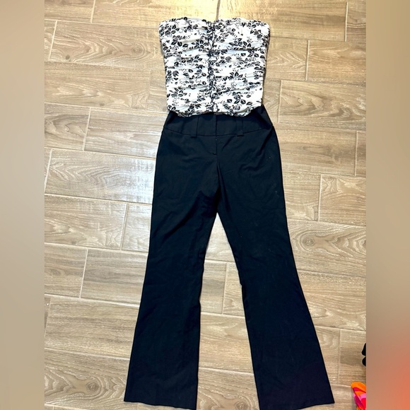 WHITE HOUSE BLACK MARKET FLORAL PRINT SILK RUCHED AND PLEATED BUSTIER 14 - Picture 11 of 12